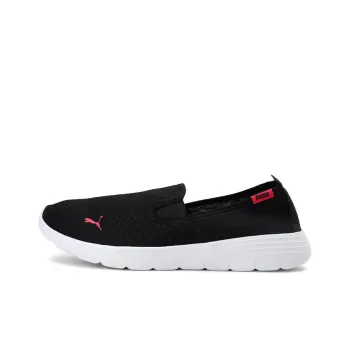 PUMA Fle Renew Slip On Cushioning Lightweight Low Top Casual Shoes Unisex Black Red
