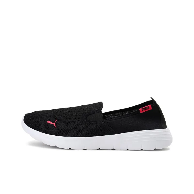 PUMA Fle Renew Slip On Cushioning Lightweight Low Top Casual Shoes Unisex Black Red-0