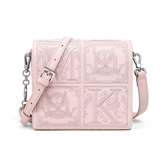 LMK PVC Small Square Bag Crossbody Bags Shoulder Bags Regular Women's Brown White Pink-4