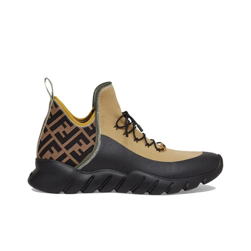 FENDI Mid Top Casual Shoes Men's Black-1