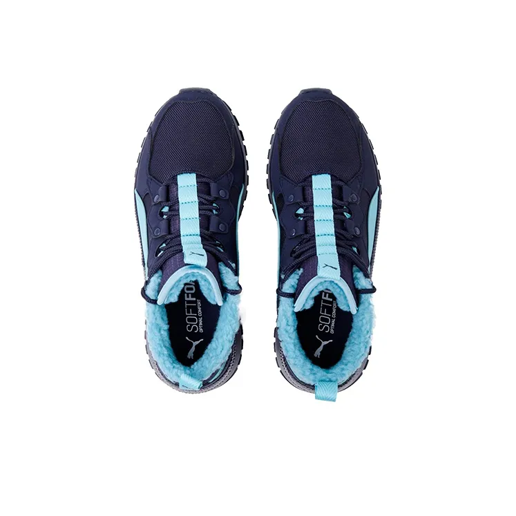 PUMA Pacer Next Sb Wtr Cushioned Anti-Slip And Wear-Resistant Warm Mid-Top Casual Shoes Unisex Purple Blue-3