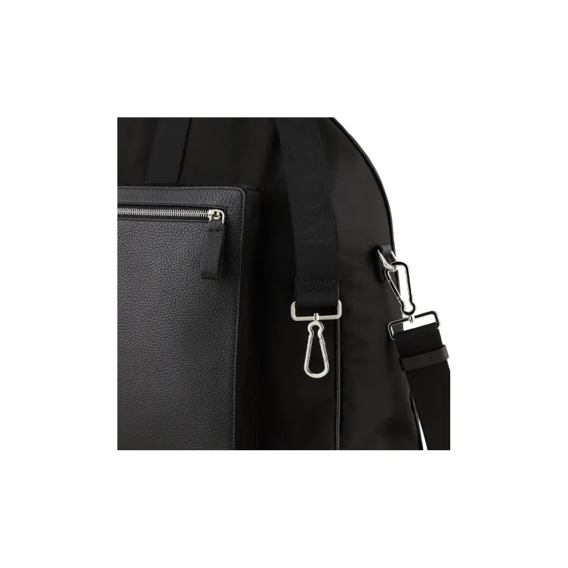 GIORGIO ARMANI Cow Leather Shoulder Bag, Crossbody Bag, Handbag Men's Black-3