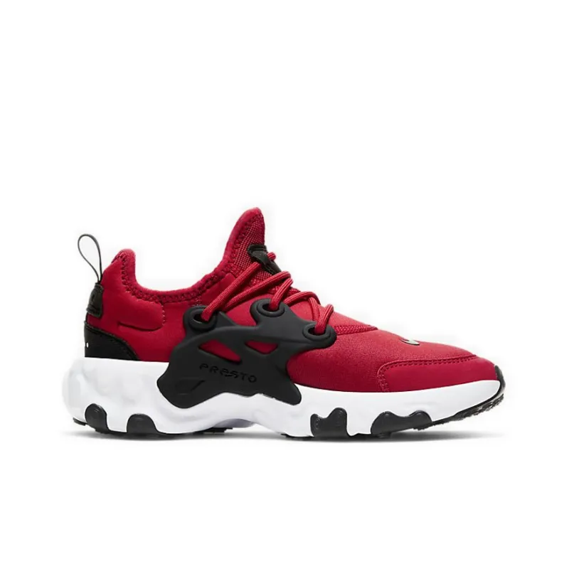Nike Presto Cushioned Slip-Resistant Low-Top Casual Shoes GS Red Black-1