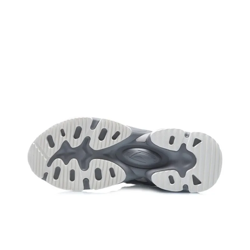 LiNing Nebula M1 Cushioning Anti Slip Wear Resistant Breathability Low Top Sports Casual Shoes Men's Gray White-3
