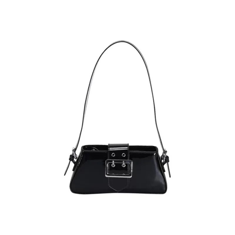 NOMK PU Leather Small Square Bag Shoulder Bag, Baguette Bag Shoulder Bag Medium Size Women's Silver-0