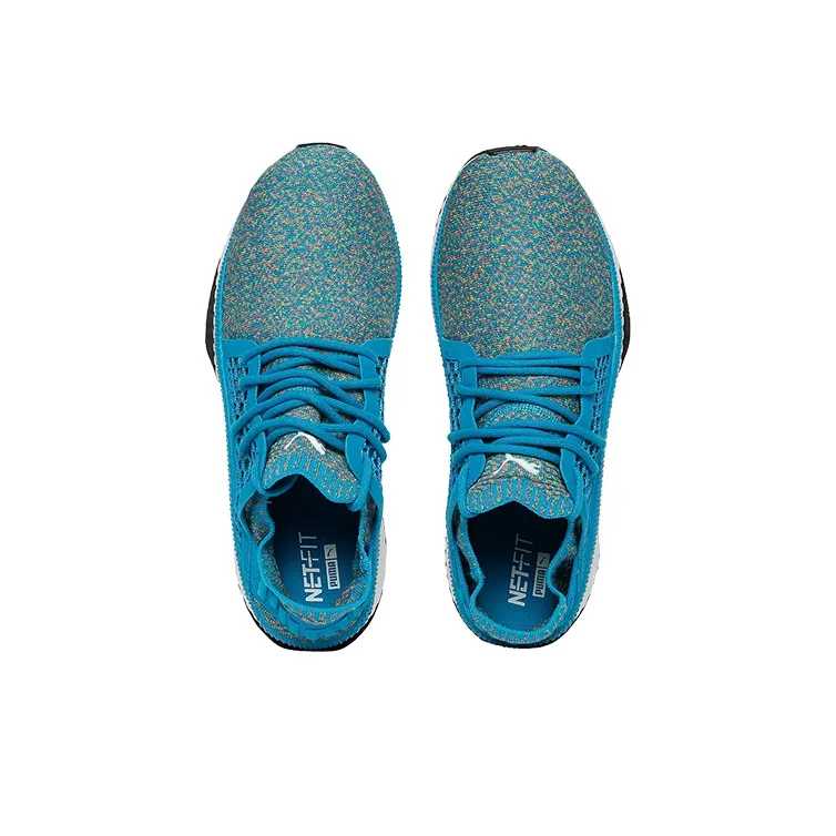 PUMA Tsugi Netfit Evoknit Low Running Shoes Blue/White Women's-1
