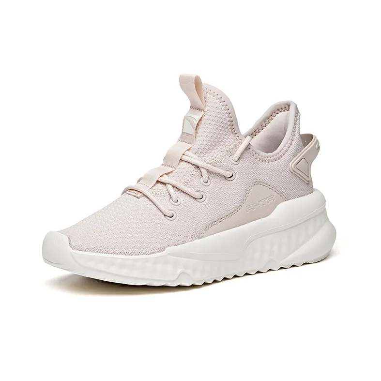 Anta Life Collection Cushioning Wear Resistant Low Top Sports Casual Shoes Women's Dusty Pink White-1