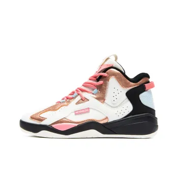 361° Cushioning Anti Slip And Wear Resistant High Top Casual Shoes Women's Black White Pink