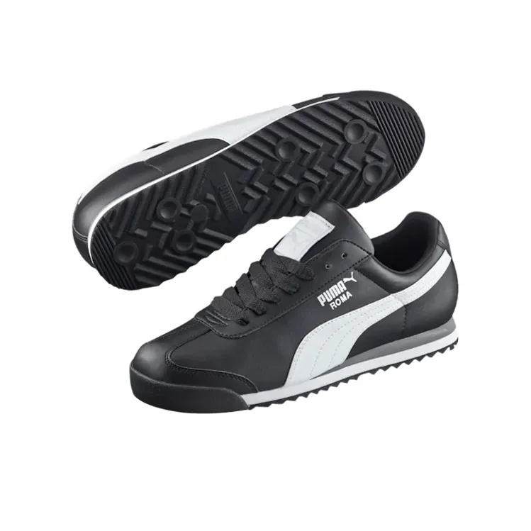 PUMA Roma Basic Black White PUMA Silver-4