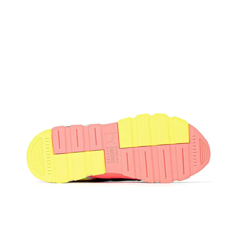 PUMA RS 2.0 Cushioning Anti-Slip And Wear-Resistant Low-Top Kids Lifestyle Shoes Men's Black White Pink And Yellow-4