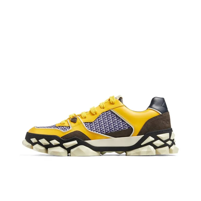 Jimmy Choo Diamond Casual Shoes Men Low-Top Yellow/Blue-0