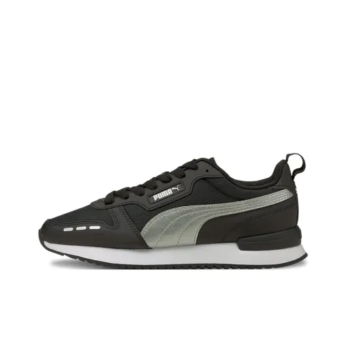 PUMA R78 Metallic Casual Shoes Women's Low-Top Black/White/Green