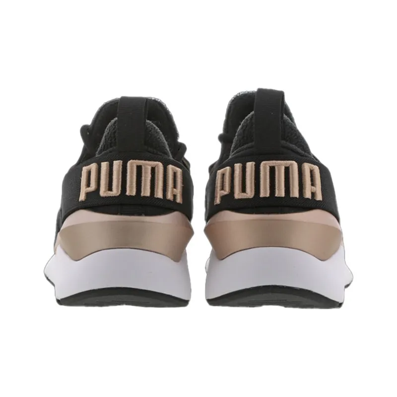 PUMA Muse Lightweight Low-Top Casual Shoes Women's Rose Black Gold-2