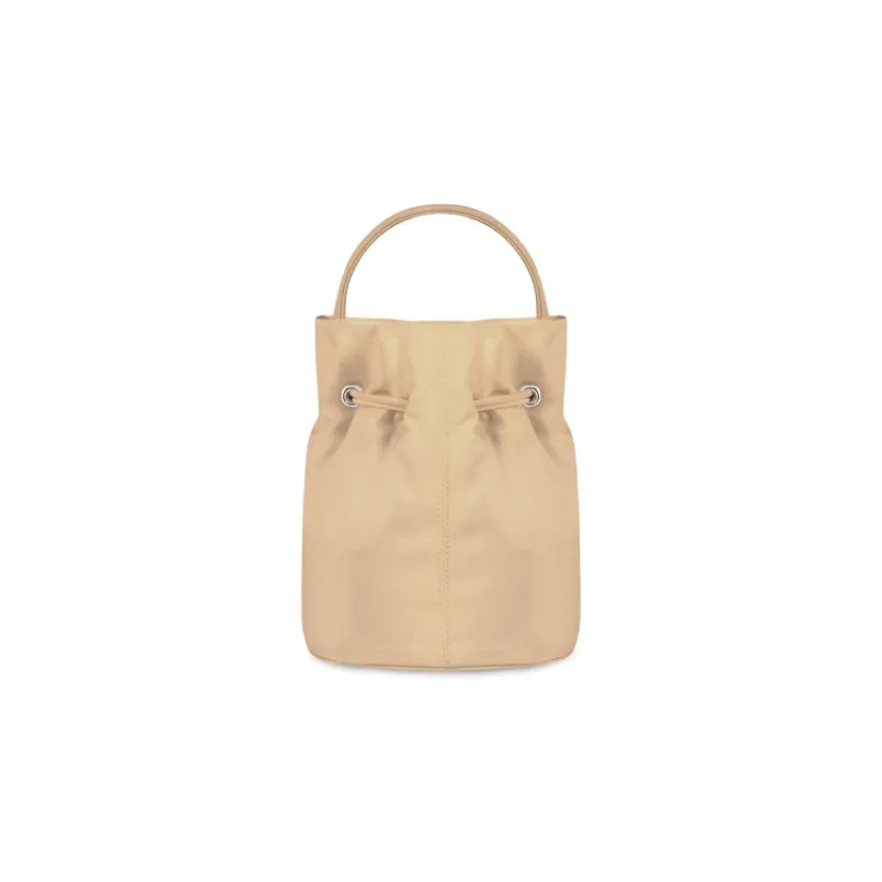 Balenciaga WHEEL Nylon Bucket Bag, Shoulder Bag, Crossbody Bag, Handbag Mini Women's Cream-2