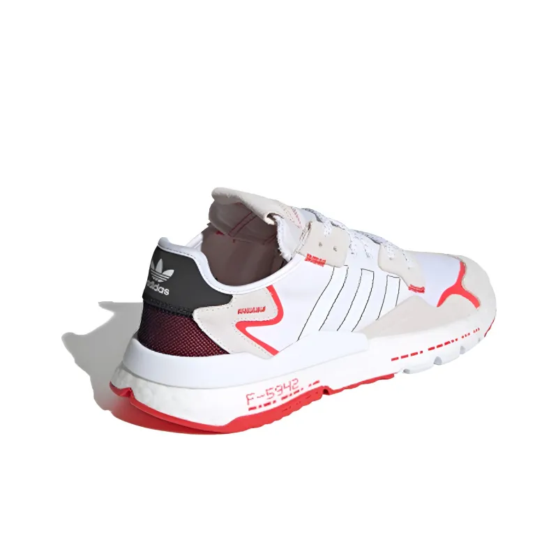 Adidas Originals Nite Jogger 'White Black Grey Red'-3