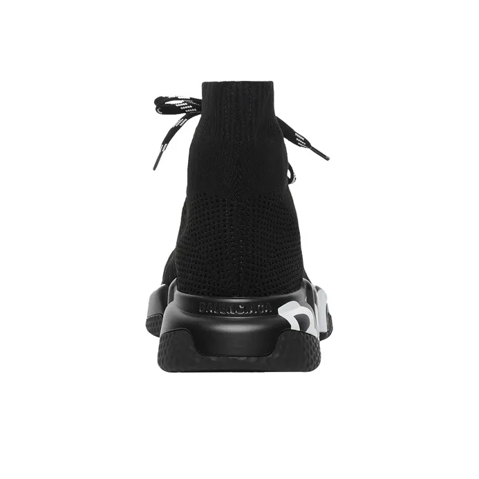 Balenciaga Speed Lace Up Graffiti Black White Women's-5