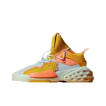 GUGONGWENCHUANG x Anta Non slip Lightweight High Top Casual Shoes Women's Glaze Yellow