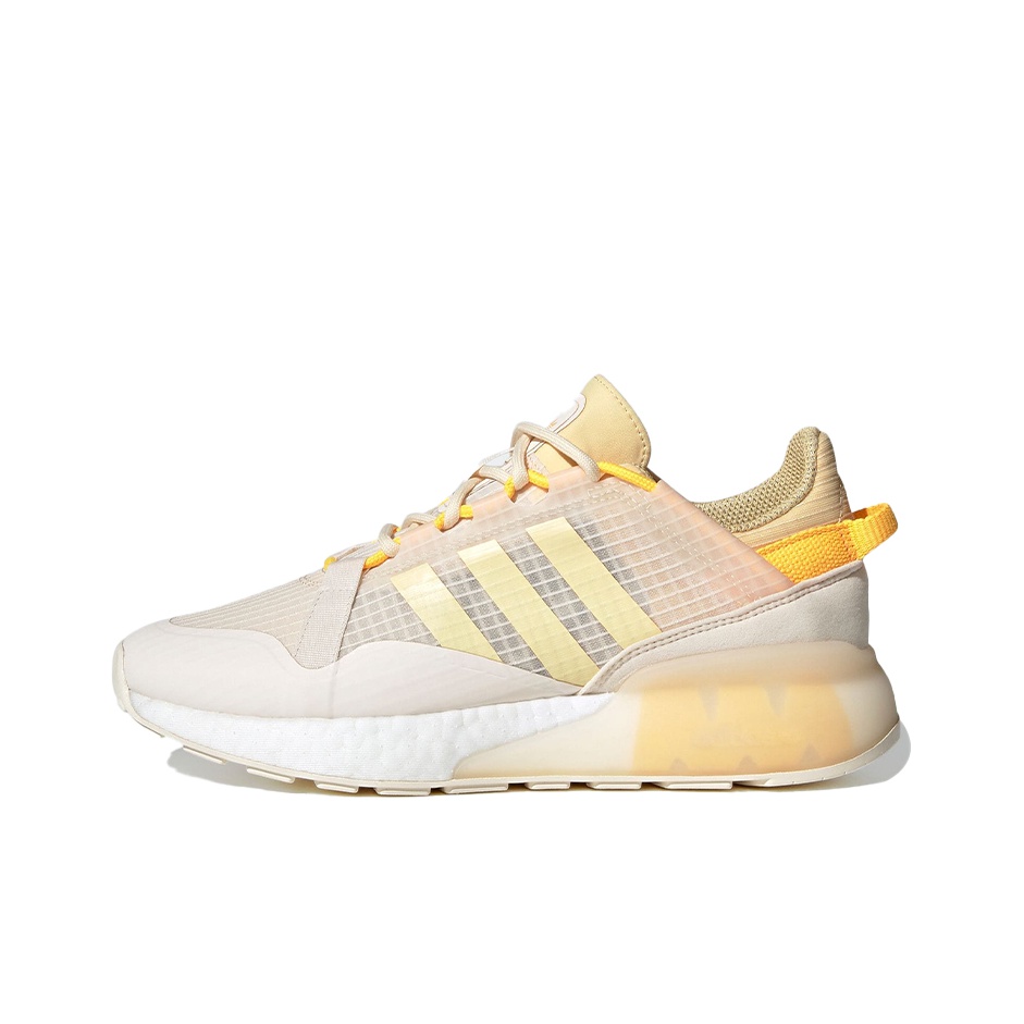 Adidas Originals ZX 2K Boost Lifestyle Shoes Women s Low top White Yellow POIZON