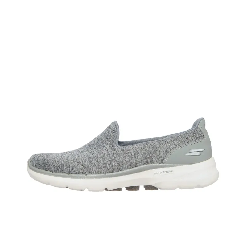 Skechers Go Walk 6 Grand Horizon Breathable And Wear-resistant Low-Top Casual Shoes Women's Gray-0