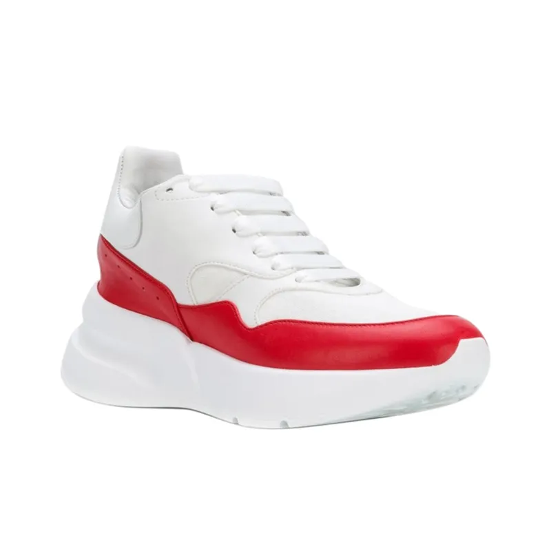 Alexander McQueen Oversized Runner In Nappa Calf Leather 'White Red' Women's-2