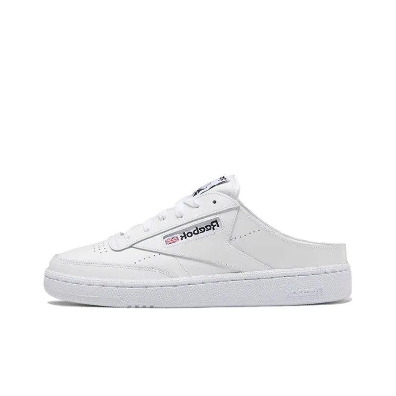 Reebok Club C 85 Mule Slip On Shoes White Women's-0