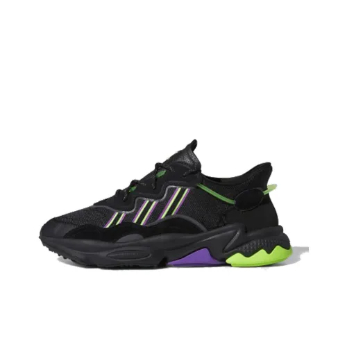 Adidas Originals Ozweego Casual Shoes Unisex Low-Top Black/Green/Purple