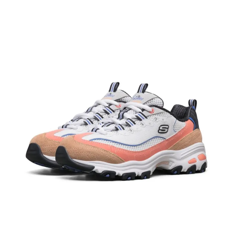 Skechers D'Lites 1.0 Casual Shoes Women's Low Top Light Gray/Multicolor-2