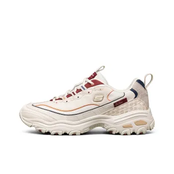 Skechers D Lites Low Top Running Shoes Beige/Red