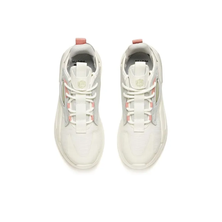 Anta Trendy Low Top Casual Shoes Women's Pink White-2