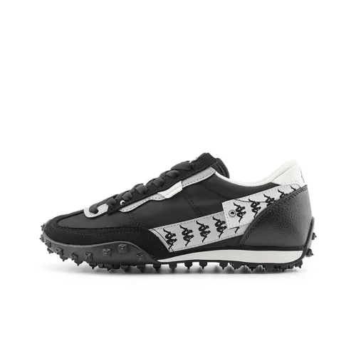 Kappa Cushioned Slip Resistant Low Top Casual Running Shoes Unisex Black