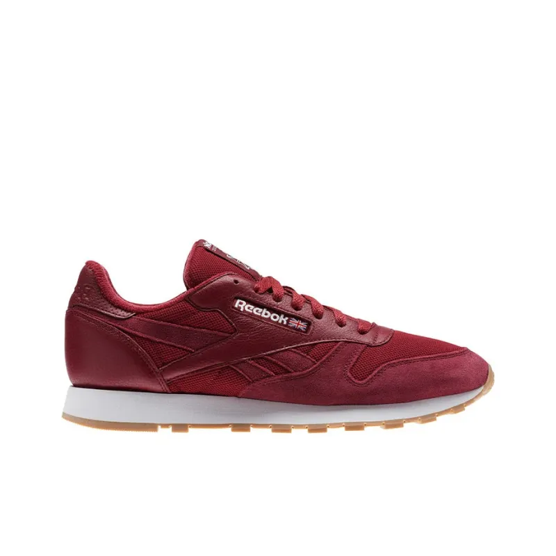 Reebok Classic Leather Casual Shoes Men Low-Top Burgundy-1