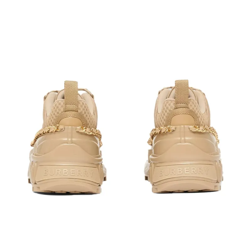 Burberry Arthur Wear-Resistant Height Increasing Low-Top Athletic Shoes Women's Honey-3