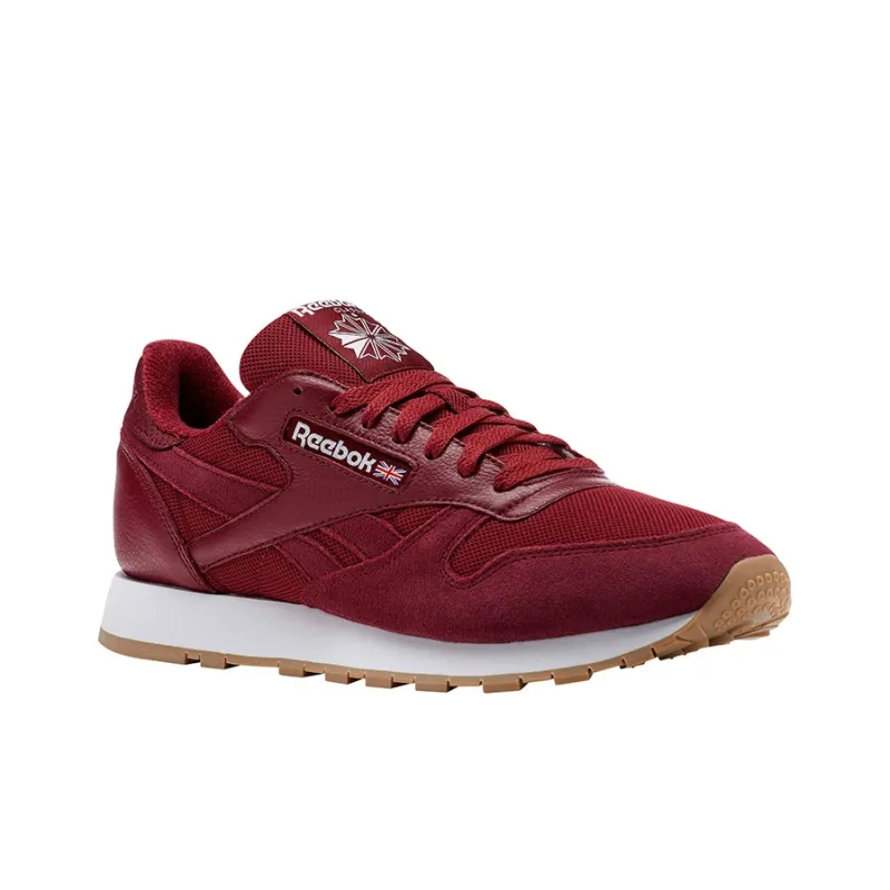 Reebok Classic Leather Casual Shoes Men Low-Top Burgundy-2