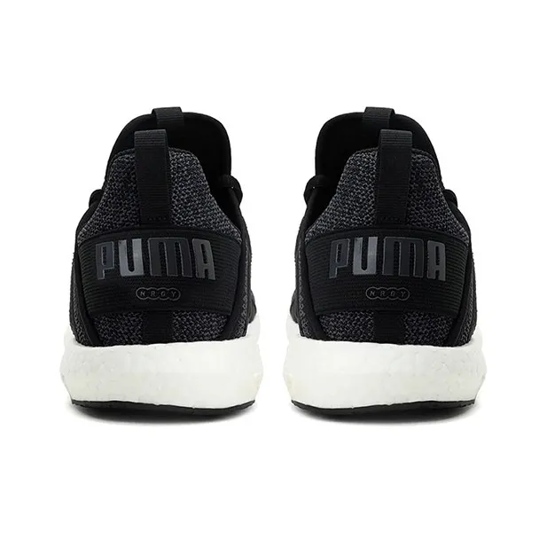 PUMA Mega Nrgy Knit Low Running Shoes Black/White Women's-3