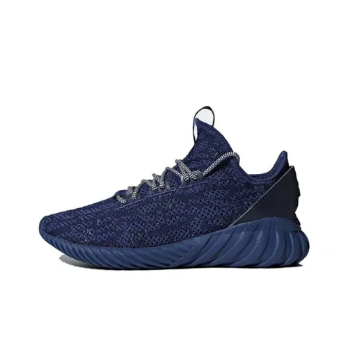 Adidas Originals Tubular Doom Sock Primeknit Indigo Legend Ink Non slip Lightweight Low Top Casual Shoes Unisex Blue