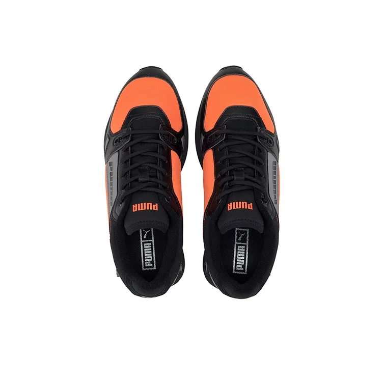 PUMA Mile Rider Bright Peaks Anti-Slip And Wear-Resistant Lightweight Low-Top Casual Shoes Women's Black Gray Orange-2
