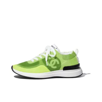 CHANEL Shock Absorbers Slip Resistant, Abrasion Resistant, Breathable Low Top Casual Shoes Women's Neon Yellow