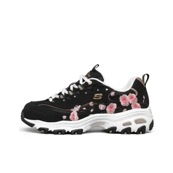 Skechers D'LITES 1.0 Cushioning Anti Slip And Wear Resistant Low Top Casual Shoes Women's Black