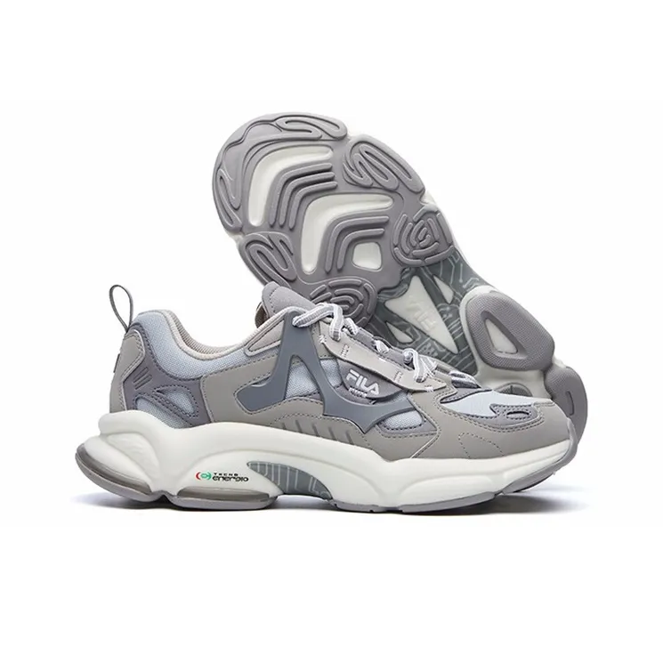 FILA FUSION RJV Cushioning Anti-Slip Wear-Resistant Breathability Low-Top Casual Shoes Men's Sun Rock Gray-6