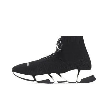 Balenciaga Speed 2.0 Lace Up Black White SS21 Women's