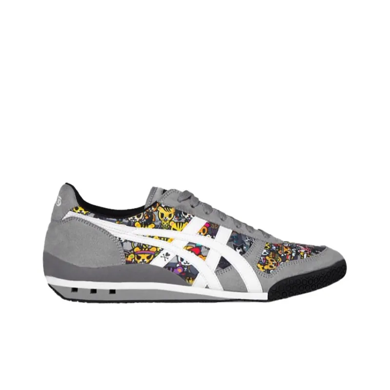 Tokidoki x Onitsuka Tiger Ultimate 81 Cushioning Anti-Slip And Wear-Resistant Low-Top Casual Shoes Unisex Gray Black-1