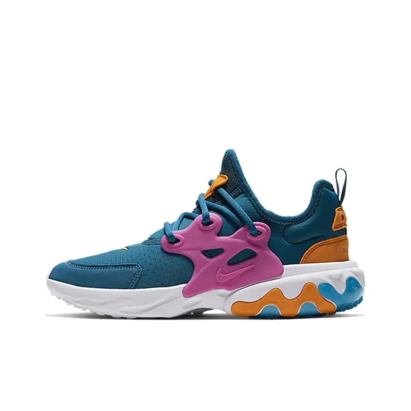 Nike React Presto Non-slip Lightweight Low-Top Casual Shoes GS Pink Green-0