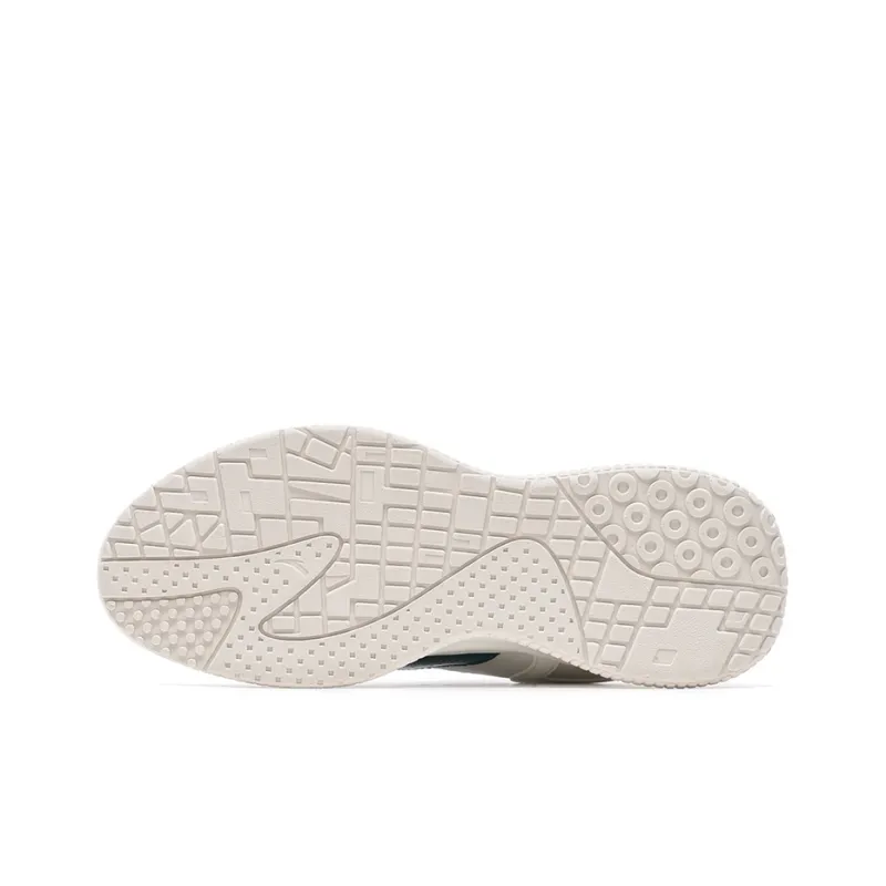 Anta Cushioning Anti Slip And Wear Resistant Low Top Casual Shoes Men's Ivory White-4