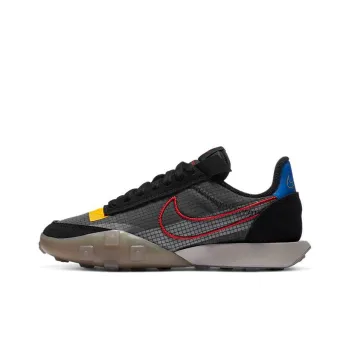 Nike Waffle Racer 2X Black Solar Flare University Red Women's