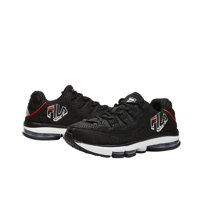 FILA Silva Trainer Cushioned Slip-Resistant Breathable Low-Top Athletic Shoes Women's Black-3
