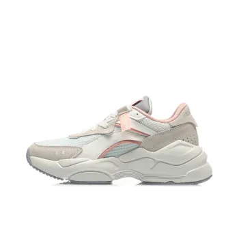 LiNing Candle Dragon 2020 Anti Slip And Wear Resistant Breathable Low Top Sports Casual Shoes Women's White Blue Pink