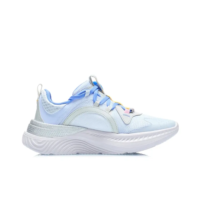 LiNing Spark Superior Cushioning Low Top Sports Casual Shoes Women's Light Frost Blue-1