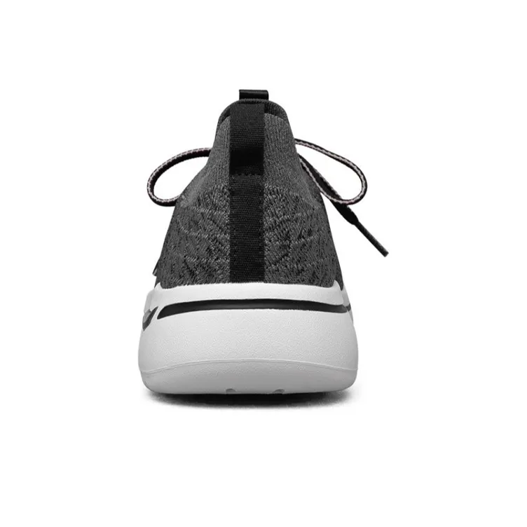 Skechers Go Walk Arch Fit Running Shoes Grey/White/Black Women's-3
