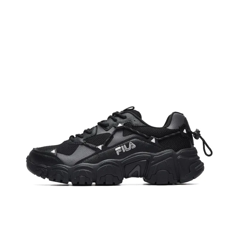 FILA Cat Claw Slip Resistant Breathable Low Top Casual Shoes Men's Black-0