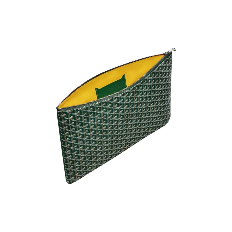 GOYARD SENAT Canvas With Leather Toiletry Bags Storage Bags Clutch Large Size Unisex 11 Colors-16